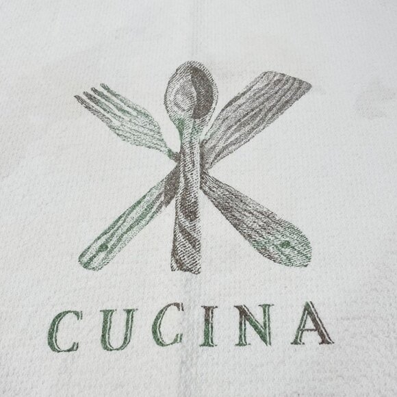 Vanderpool & McCoy Cucina Tea Dish Towel White 100% Cotton Made in France - Picture 2 of 5